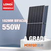 Longi Solar Bifacial Mono Half-cell Photovoltaic Solar Panel 540W 535W 545W 550W double glass for Solar Energy Systems