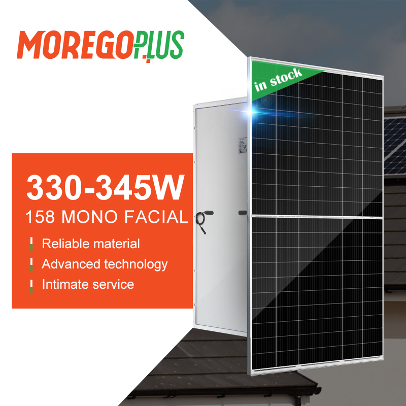 Moregosolar 158mm Mono Half Cell 330W 335W 340W Solar Power Panel Home