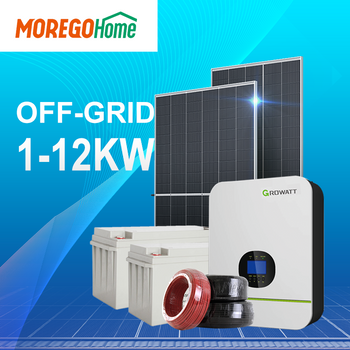 Moregosolar Solar Energy System 1kw 2kw 3kw 5kw 10kw 12kw Off Grid PV System complete with battery
