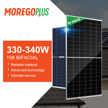 Moregosolar 158mm Bifacial PV Solar Power Panel 330W 335W 340W Mono Solar Module